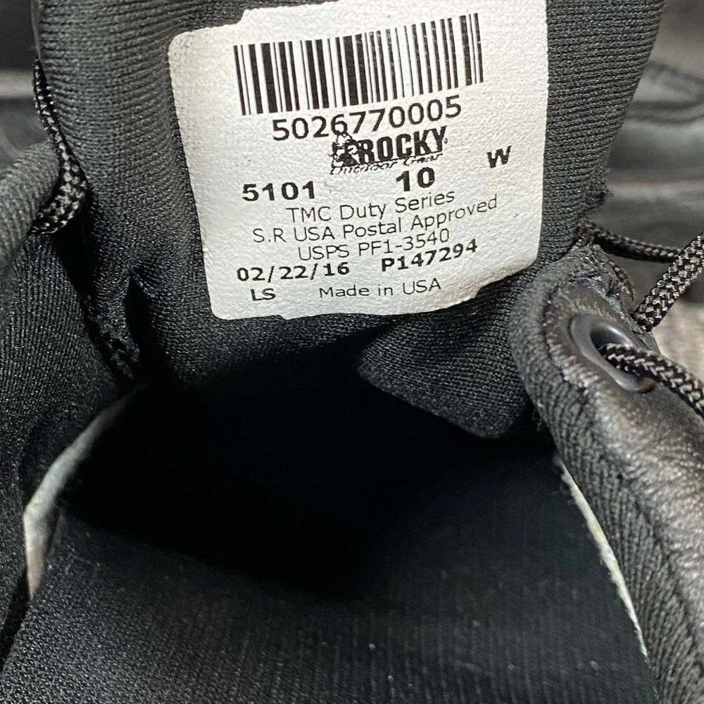 Rocky TMC Postal Approved Duty Shoes Womens‎ 10 W Black Leather Oxford 5101